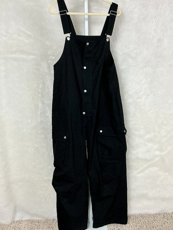 Tyakasha Other - Tyakasha Peanuts Black Oversized Baggy Cargo Overalls S Unisex